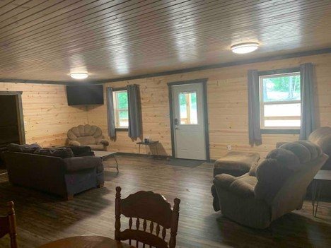 Wooded Circle living room before